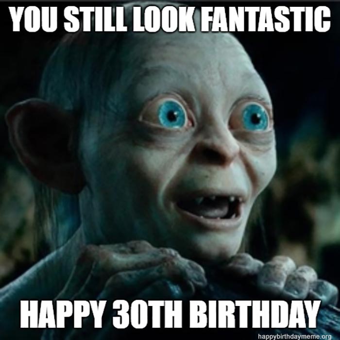 30th birthday meme lords of the rings