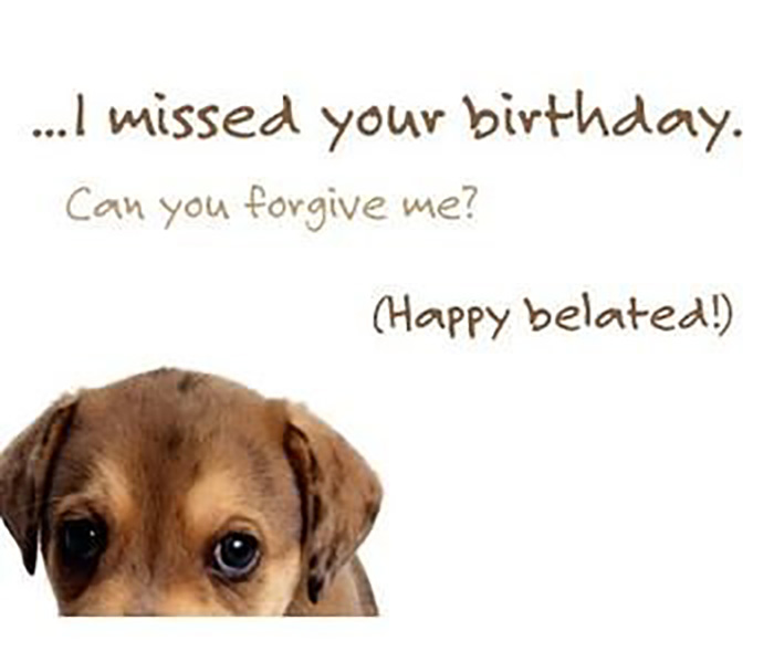 belated birthday memes dog