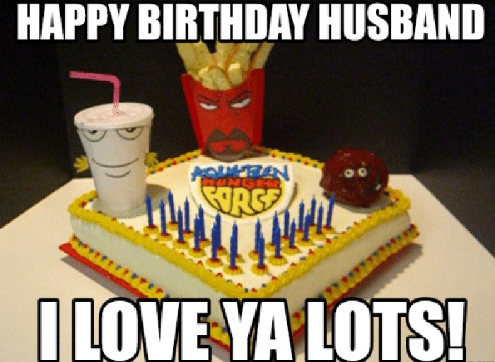 happy birthday meme for husband cake