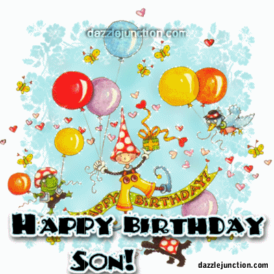 happy birthday son animated gif