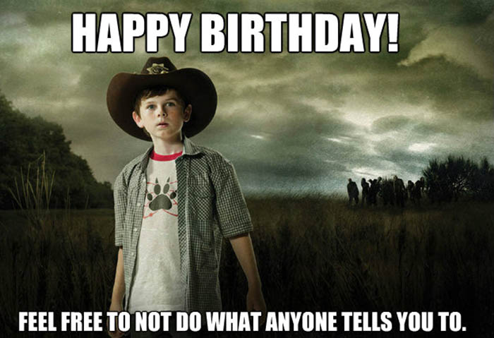 walking dead birthday meme Carl grimes