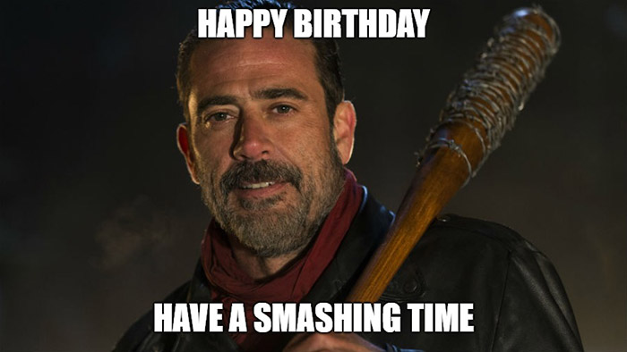 walking dead birthday meme negan