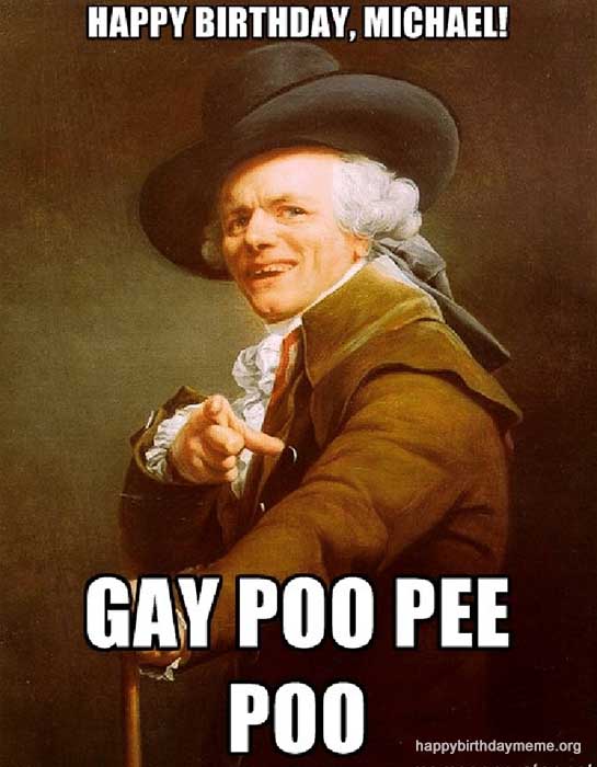 gay poo pee birthday memes