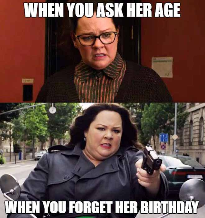 hilarious happy birthday meme for her