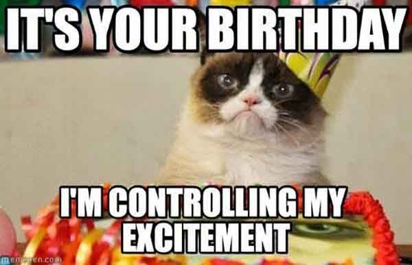 sarcastic birthday meme grumpy cat