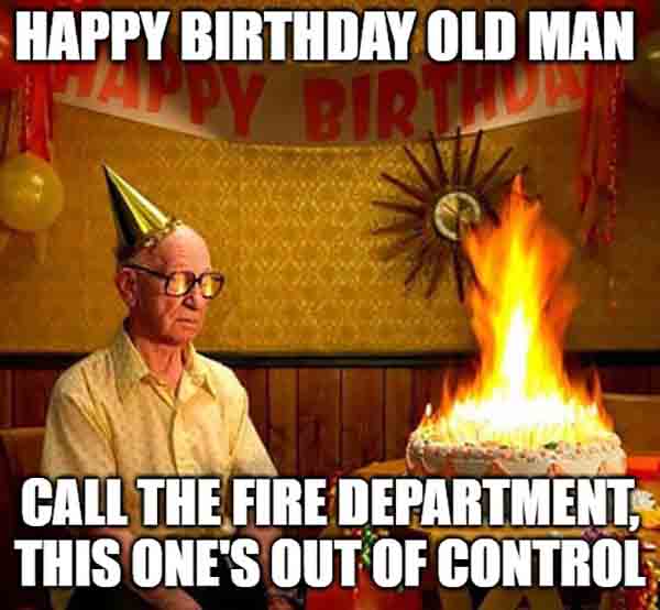 birthday cake meme old man
