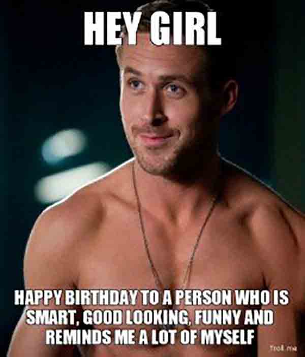 happy birthday funny girl meme