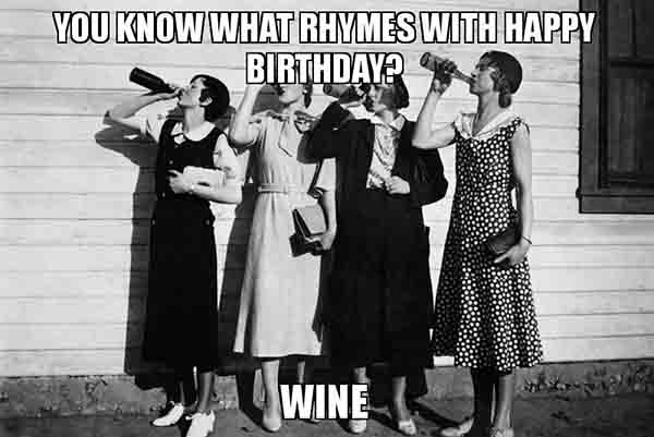 birthday meme wine