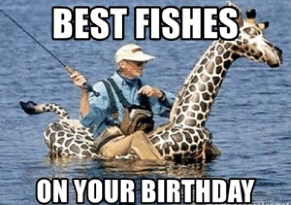 happy birthday funny fishing meme