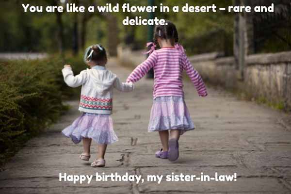 happy birthday sister in law meme with flowers